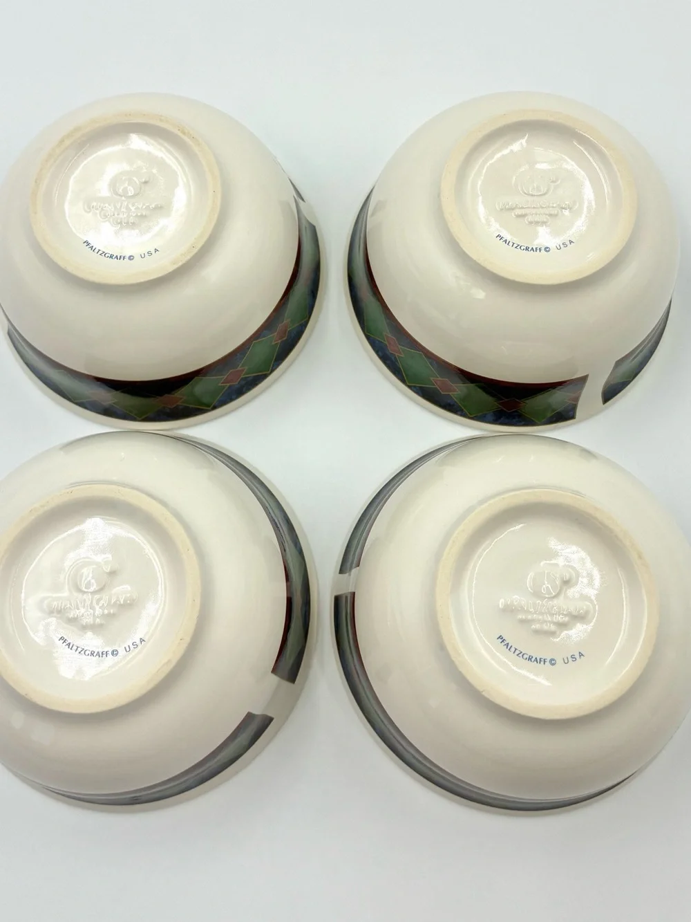 Pfaltzgraff Amalfi Classic Dessert Bowls Set Of 4 USA Stoneware Vintage